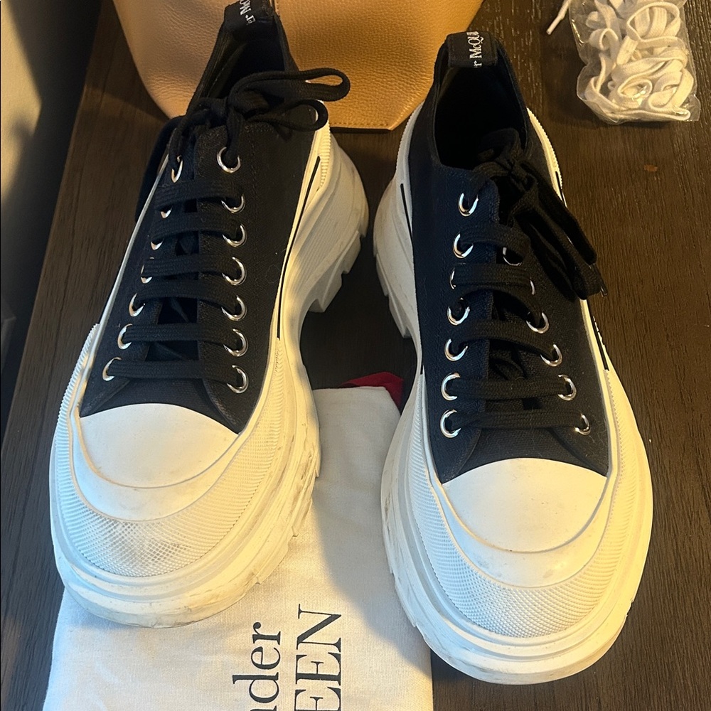 Alexander McQueen Black and White Sneakers
